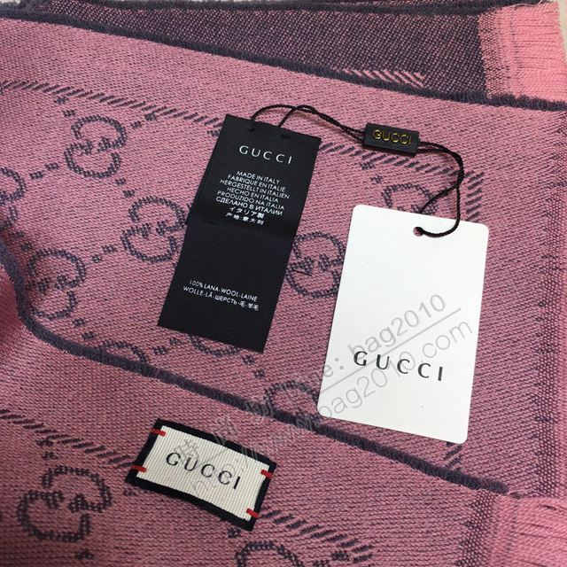 GUCCI圍巾 GG羊毛提花系列 經典款 古馳2019新款長圍巾 GUCCI羊毛長巾  llwj6484